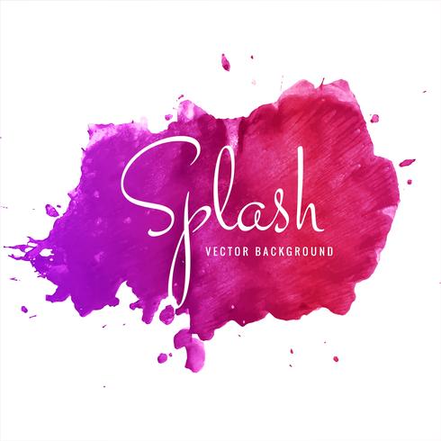 Abstract watercolor colorful splash on white background vector