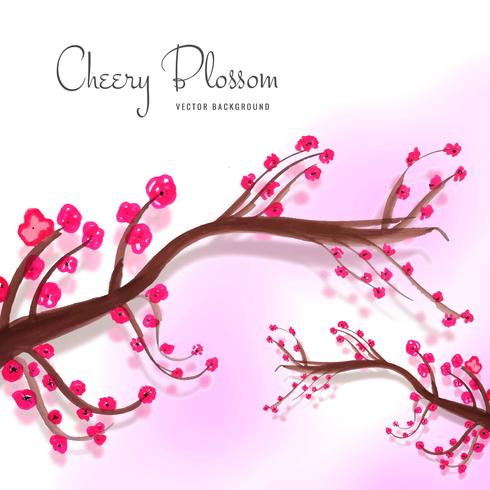 Modern decorative cherry blossom background vector