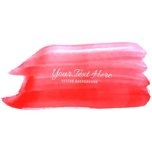 Beautiful red watercolor strokes background vector