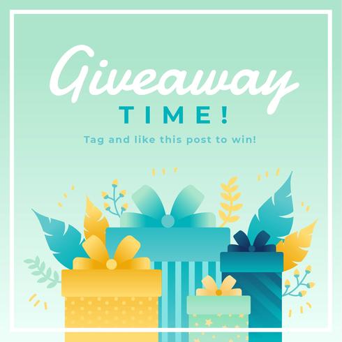 Instagram Contest Template Vector