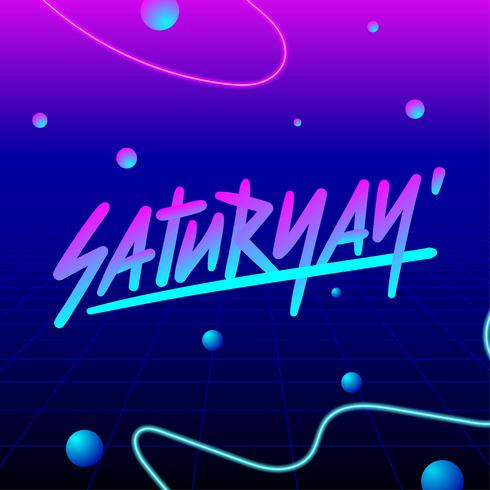 Saturyay Lettering vector