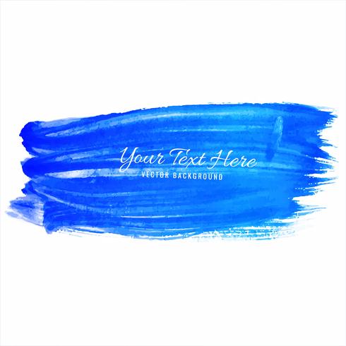 Watercolor blue hand draw strokes background vector
