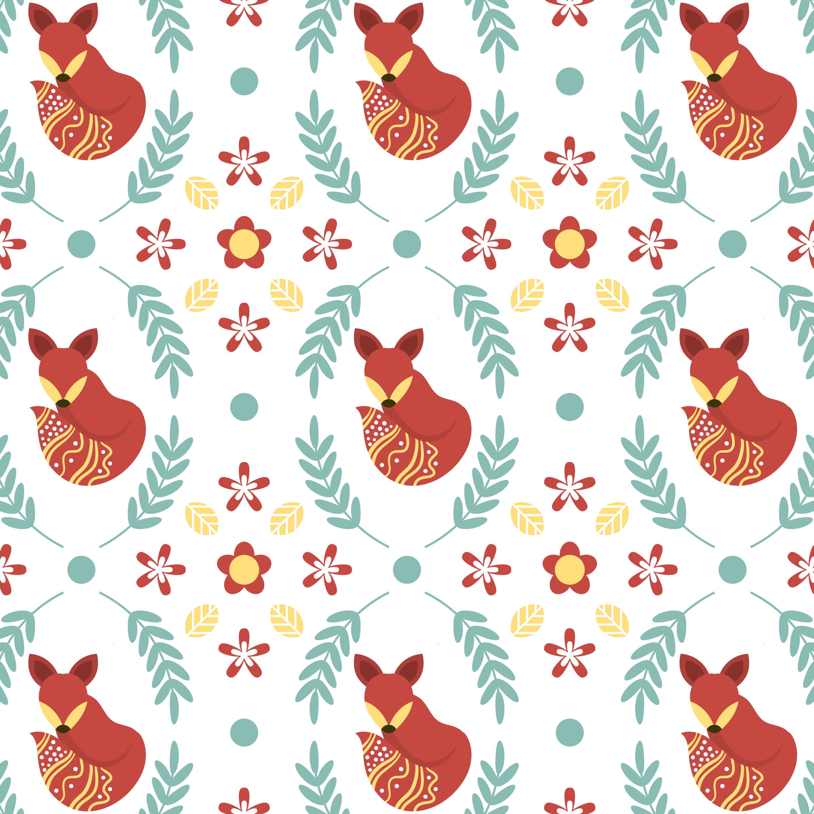 Flat Minimalist Scandinavian Folk Pattern Vector Template 236321 Vector