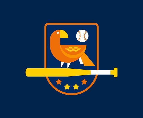 Insignia de béisbol vector