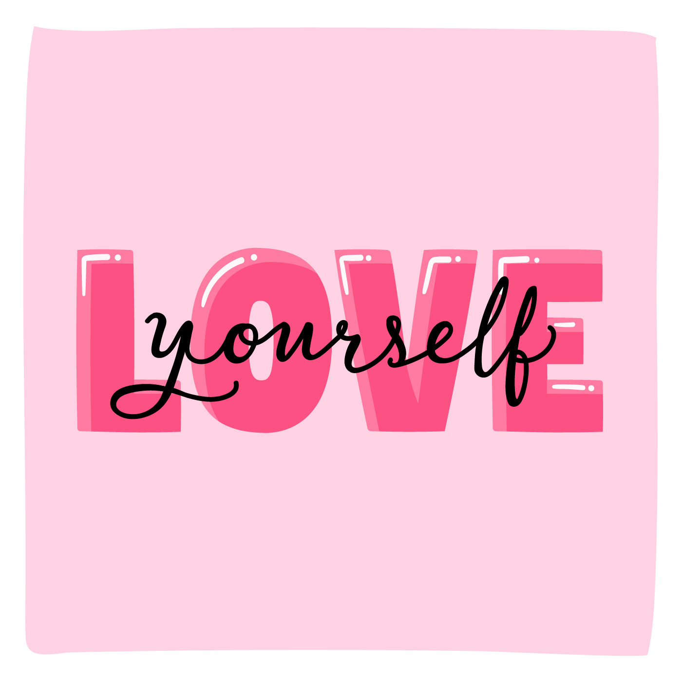 Love Yourself Typography Lettering - Download Free Vector 