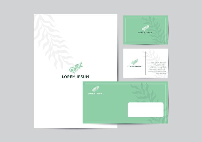 Nature Leaf Brand Identity Template vector