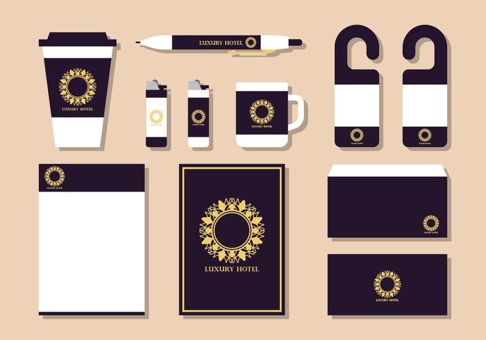 Luxury Hotel Corporate Identity vector