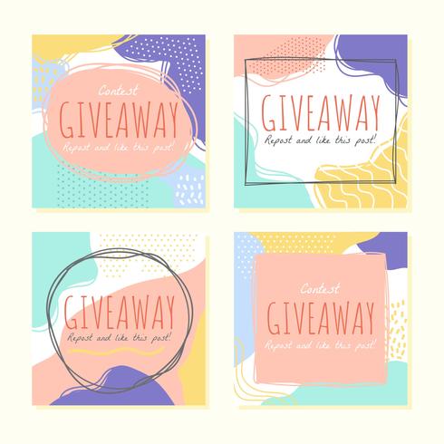 Instagram Contest Template Vector