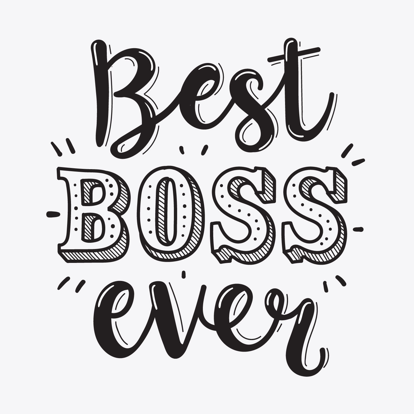 Download the Best Boss Ever Lettering 236633