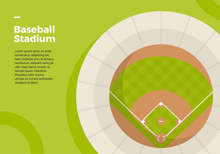 Baseball Stadium Top View vector