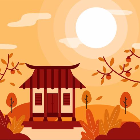 Chuseok  Celebration Background vector