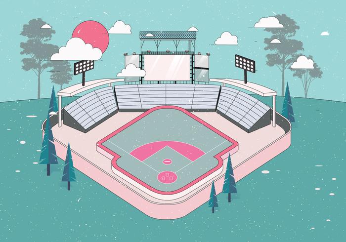 Parque de béisbol Vector