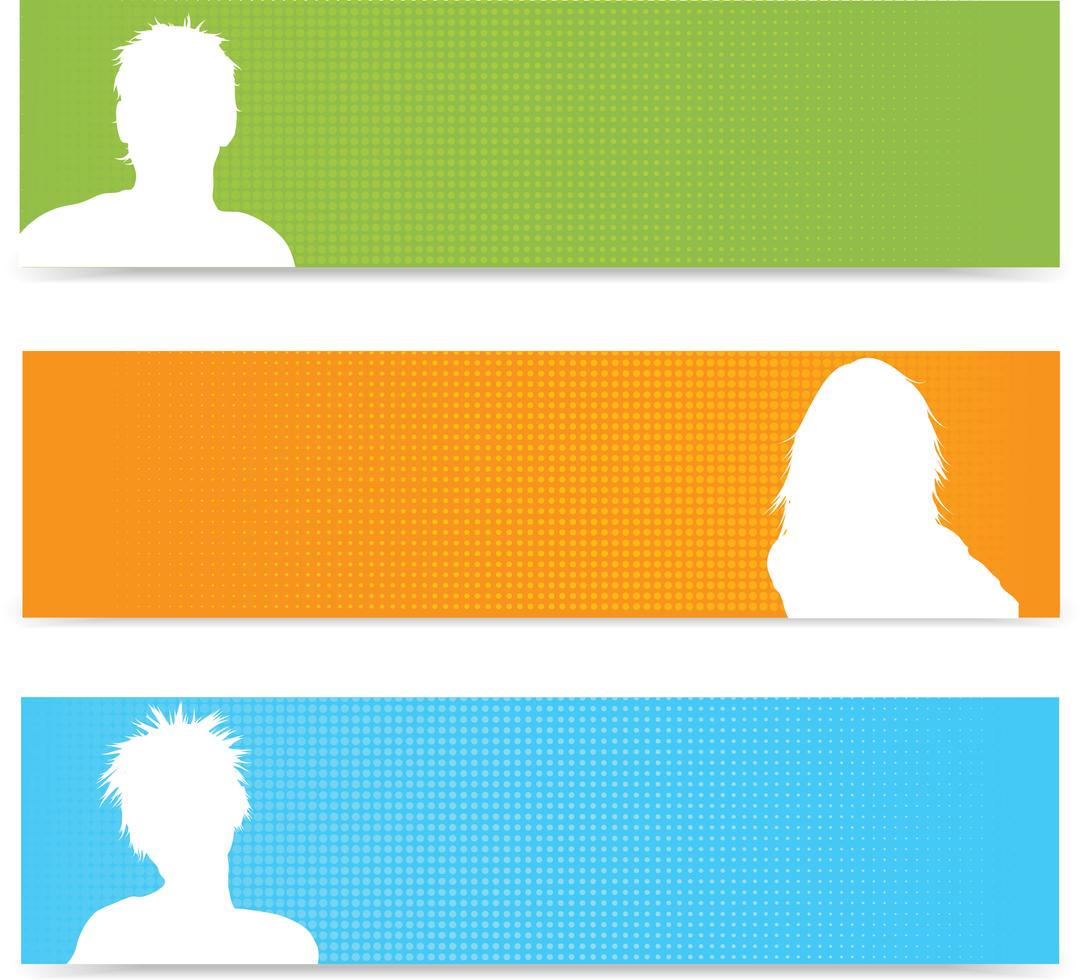 People avatar banners 236727 Vector Art at Vecteezy