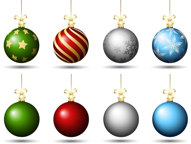 Christmas baubles vector