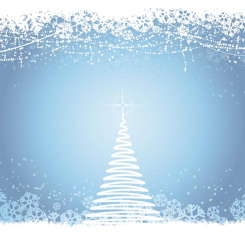 Christmas tree background vector