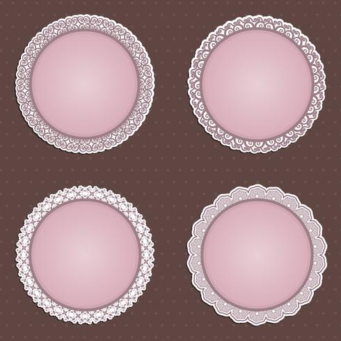 Cute circular borders vector