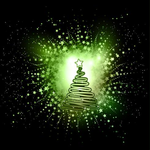 Abstract christmas tree background  vector