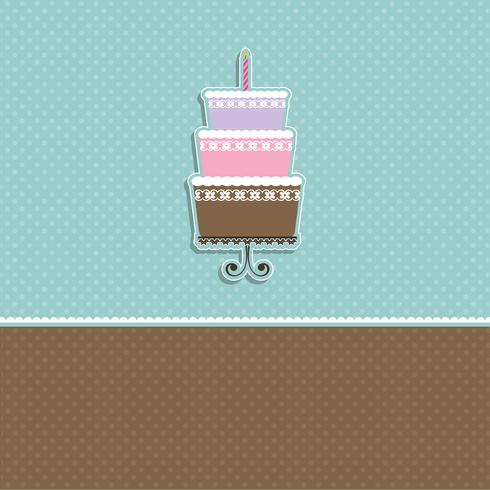Cute cake background vector