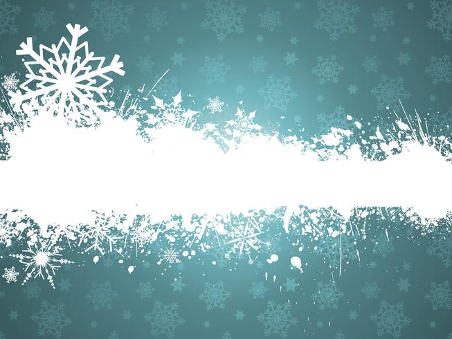 Grunge snowflakes vector