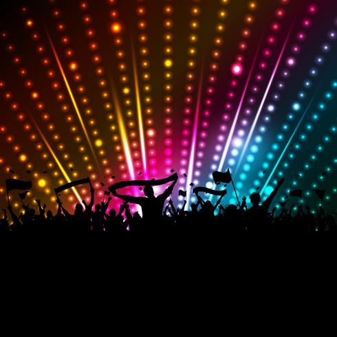 disco crowd background  vector