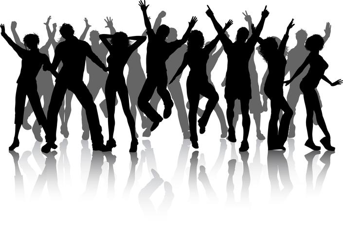 Group of party people vector