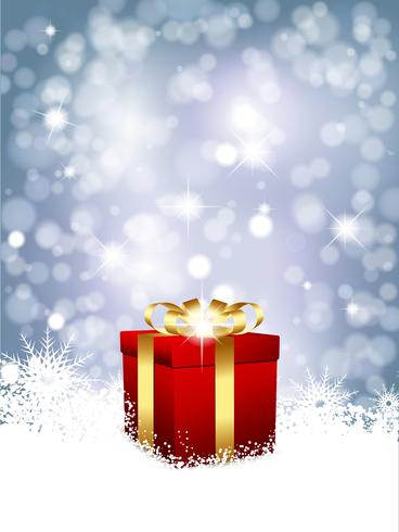 Christmas gift background vector