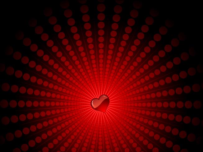 heart on starburst  vector