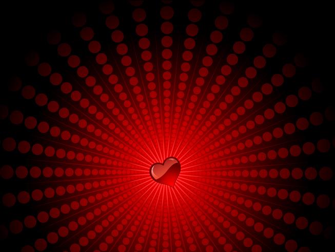 corazón en Starburst vector