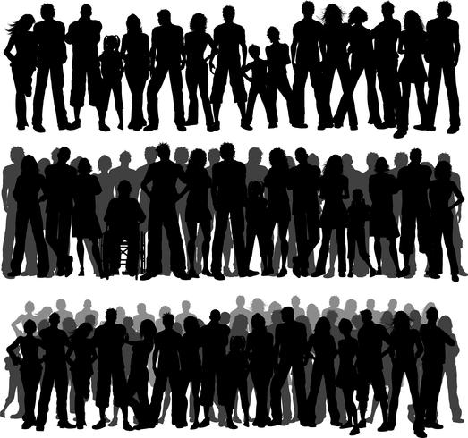 Multitudes de personas vector