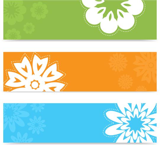 Floral banners vector