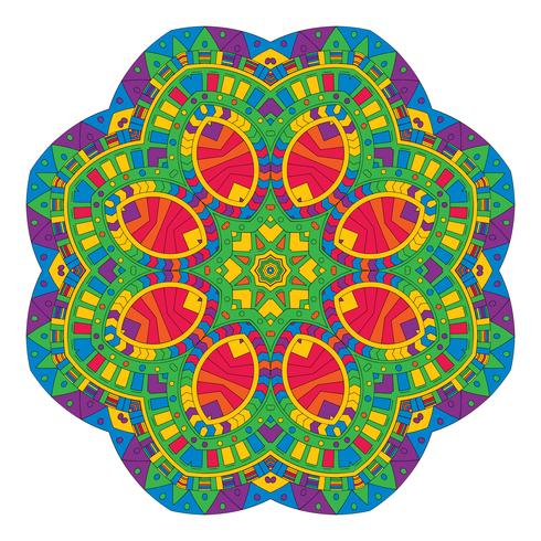 Diseño de mandala de estilo azteca vector