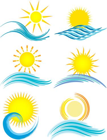 Iconos de verano vector