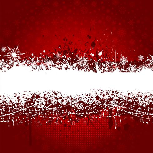 Grunge snowflake background vector