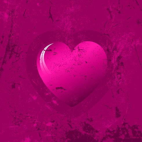 Grunge heart background vector