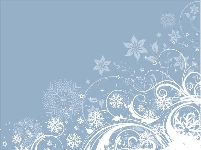 Decorative Floral Winter Background Vector Art At Vecteezy