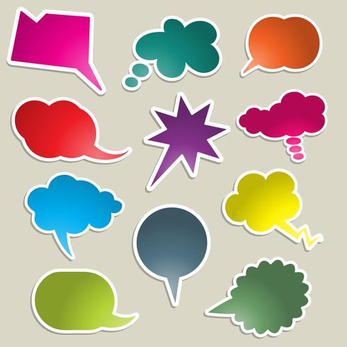 Brightly coloured speech bubbles  vector