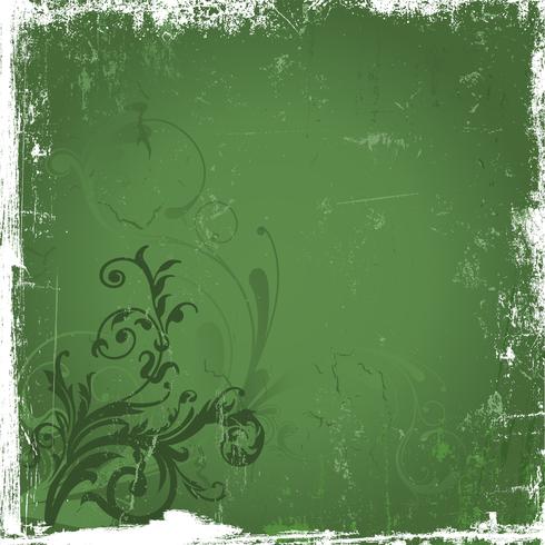 Grunge floral vector