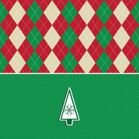 christmas tree argyle pattern background  vector
