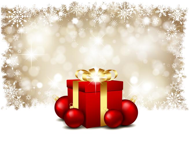Christmas gifts and baubles vector