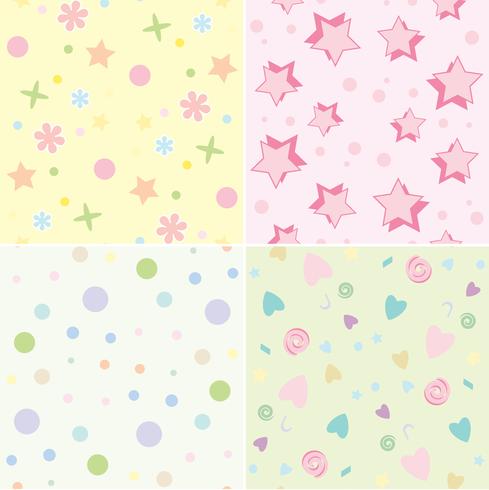 Seamless tile childrens backgrounds vector