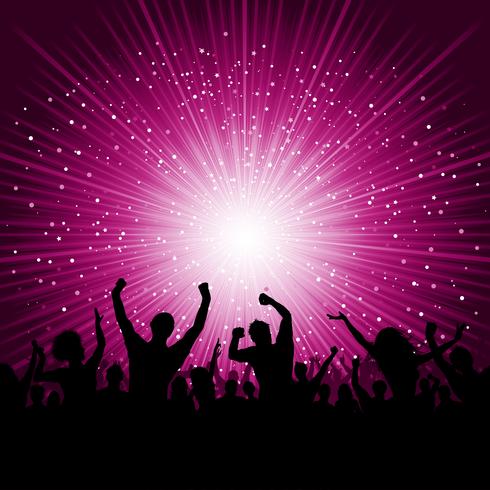 Party crowd background vector