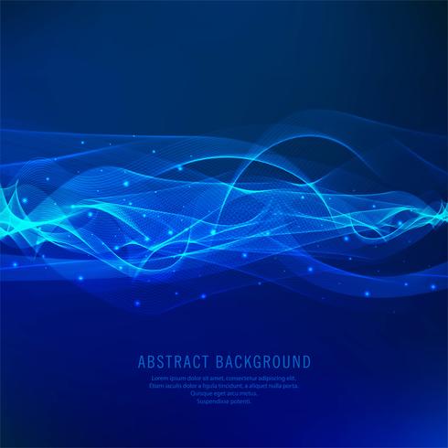 Beautiful shiny blue wave background vector