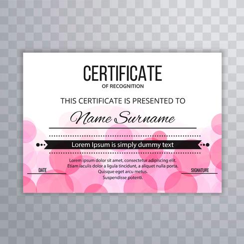 Abstract elegant certificate template background vector