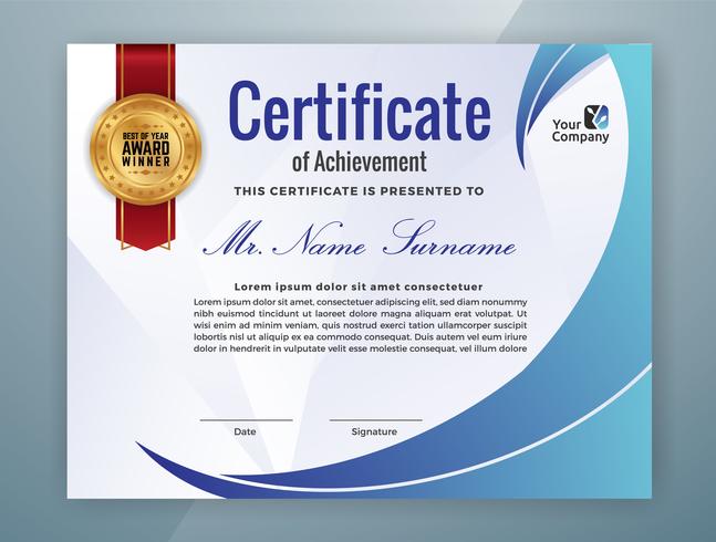Multipurpose Professional Certificate Template Design vector