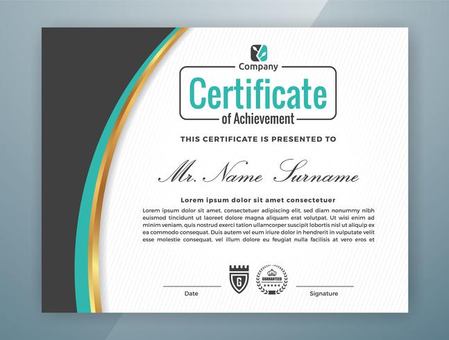 Diseño de plantilla de certificado profesional multipropósito vector