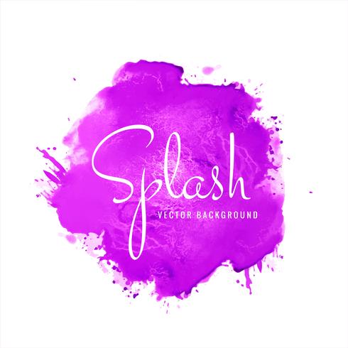 Splash of purple watercolor vector background