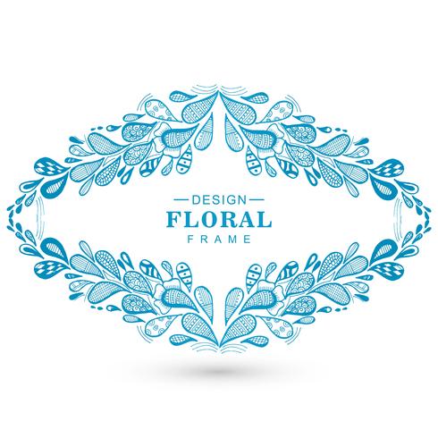 Beautiful floral decorative frame background vector
