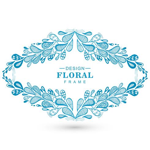 Beautiful floral decorative frame background vector