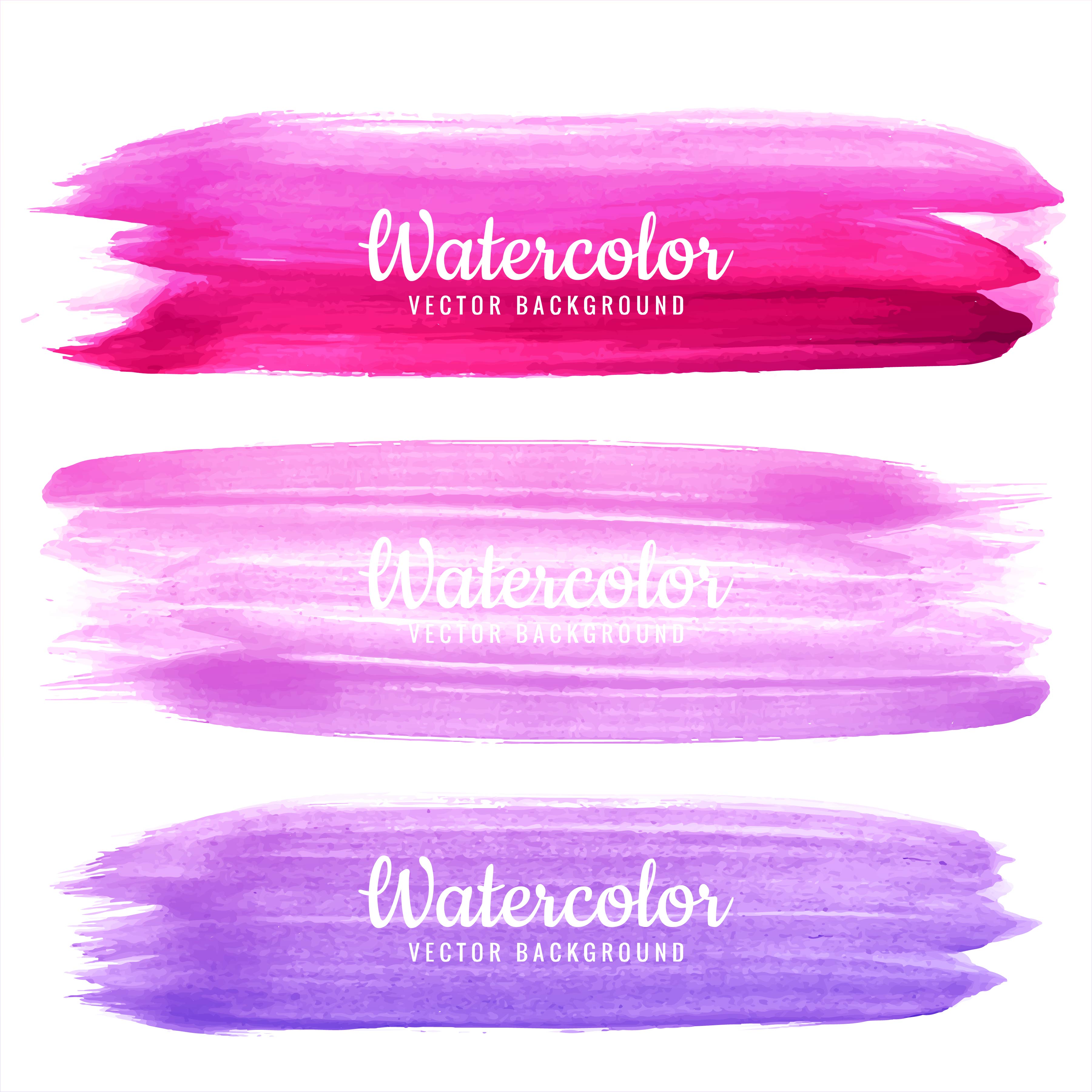 Download Modern colorful hand draw watercolor strokes set - Download Free Vectors, Clipart Graphics ...