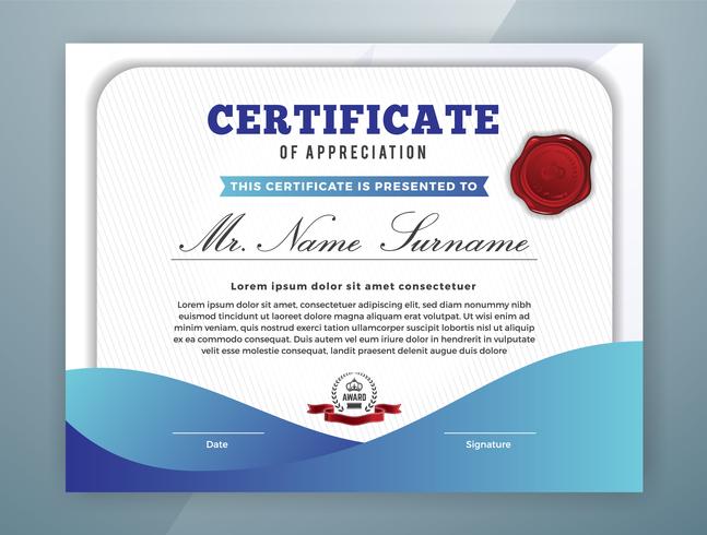 Multipurpose Professional Certificate Template Design vector